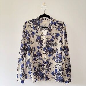 Sézane Pierro Shirt in Blue Floral
